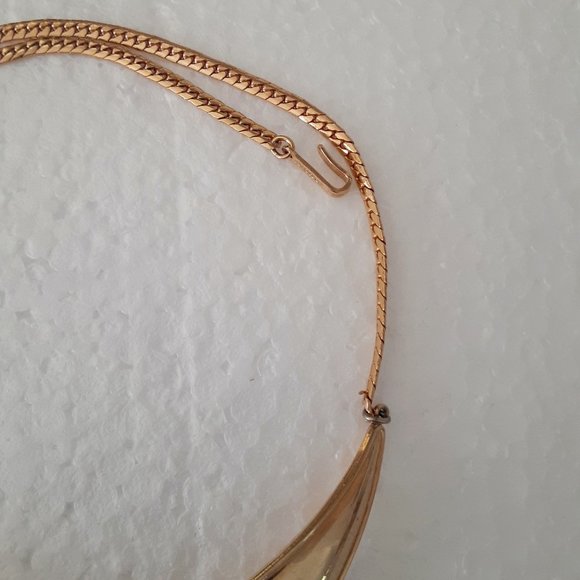 Vintage  1980's Disco gold tassel choker - Picture 4 of 4